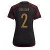 Tyskland Antonio Rudiger #2 Bortedrakt Kvinner VM 2022 Kortermet